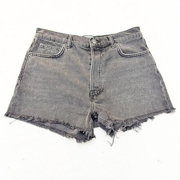 Reformation Button Fly Raw Hem Denim Cutoff Short Jeans Seine Size 27 - Picture 1 of 5